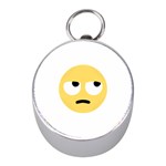 Emoji Rolling Eyes Silver Compass (Mini)