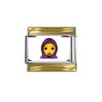 Emoji Hajib Gold Trim Italian Charm (9mm)