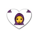 Emoji Hajib Rubber Coaster (Heart)