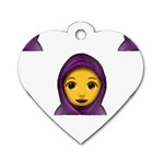 Emoji Hajib Dog Tag Heart (One Side)