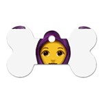 Emoji Hajib Dog Tag Bone (One Side)