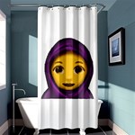 Emoji Hajib Shower Curtain 36  x 72  (Stall)