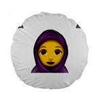 Emoji Hajib Standard 15  Premium Round Cushion 