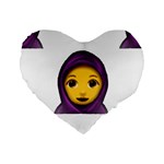 Emoji Hajib Standard 16  Premium Heart Shape Cushion 