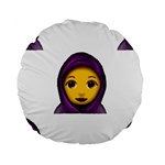 Emoji Hajib Standard 15  Premium Flano Round Cushion 