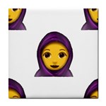 Emoji Hajib Tile Coaster