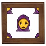 Emoji Hajib Framed Tile