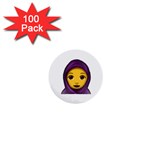 Emoji Hajib 1  Mini Button (100 pack) 