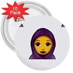 Emoji Hajib 3  Button (10 pack)