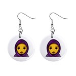 Emoji Hajib 1  Button Earrings