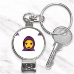 Emoji Hajib Nail Clippers Key Chain