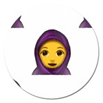 Emoji Hajib Magnet 5  (Round)