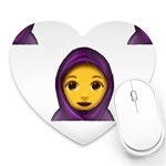 Emoji Hajib Heart Mousepad