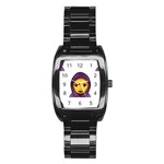 Emoji Hajib Stainless Steel Barrel Watch