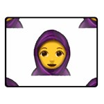 Emoji Hajib Double Sided Fleece Blanket (Small)