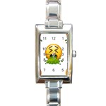 Emoji Puking Rectangle Italian Charm Watch