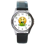 Emoji Puking Round Metal Watch