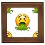 Emoji Puking Framed Tile