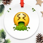 Emoji Puking Ornament (Round)