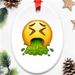 Emoji Puking Ornament (Oval)