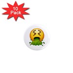 Emoji Puking 1  Mini Magnet (10 pack) 