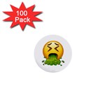 Emoji Puking 1  Mini Button (100 pack) 