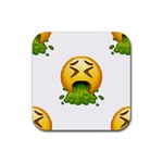 Emoji Puking Rubber Coaster (Square)