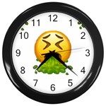 Emoji Puking Wall Clock (Black)