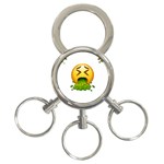 Emoji Puking 3-Ring Key Chain