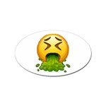 Emoji Puking Sticker (Oval)