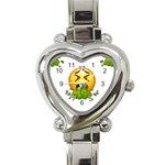 Emoji Puking Heart Italian Charm Watch