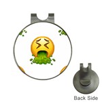 Emoji Puking Golf Ball Marker Hat Clip