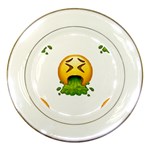 Emoji Puking Porcelain Plate