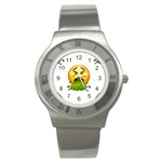 Emoji Puking Stainless Steel Watch