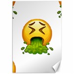 Emoji Puking Canvas 12  x 18 