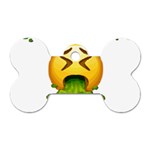 Emoji Puking Dog Tag Bone (Two Sides)