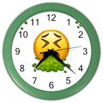 Emoji Puking Color Wall Clock