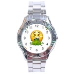 Emoji Puking Stainless Steel Analogue Watch