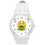 Emoji Puking Round Plastic Sport Watch (M)