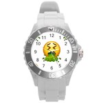 Emoji Puking Round Plastic Sport Watch (L)