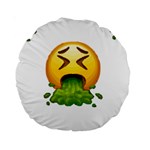 Emoji Puking Standard 15  Premium Round Cushion 