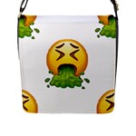 Emoji Puking Flap Closure Messenger Bag (L)