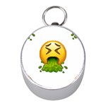 Emoji Puking Silver Compass (Mini)