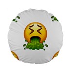 Emoji Puking Standard 15  Premium Flano Round Cushion 