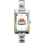 Emoji Curling Stone Rectangle Italian Charm Watch