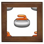 Emoji Curling Stone Framed Tile