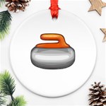 Emoji Curling Stone Ornament (Round)