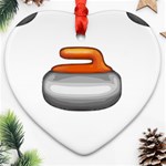 Emoji Curling Stone Ornament (Heart)