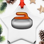 Emoji Curling Stone Ornament (Star)