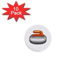 Emoji Curling Stone 1  Mini Button (10 pack) 